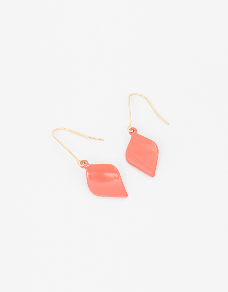 Aros Colgantes Cortos Color Aros Colgantes Corto Chapón - Rojo Cereza