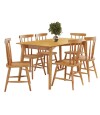 Juego de comedor 6 Sillas Udine Natural