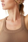 RIBBED SEAMLESS TANK Marron