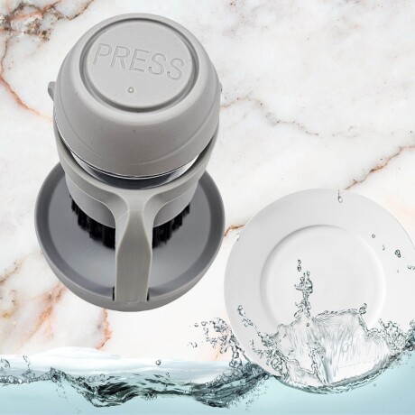 Cepillo para lavar Ollas Utensilios Cocina Dispensa Jabón Gris