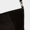 Bandolera The Flapper en cuero gamuza Negro