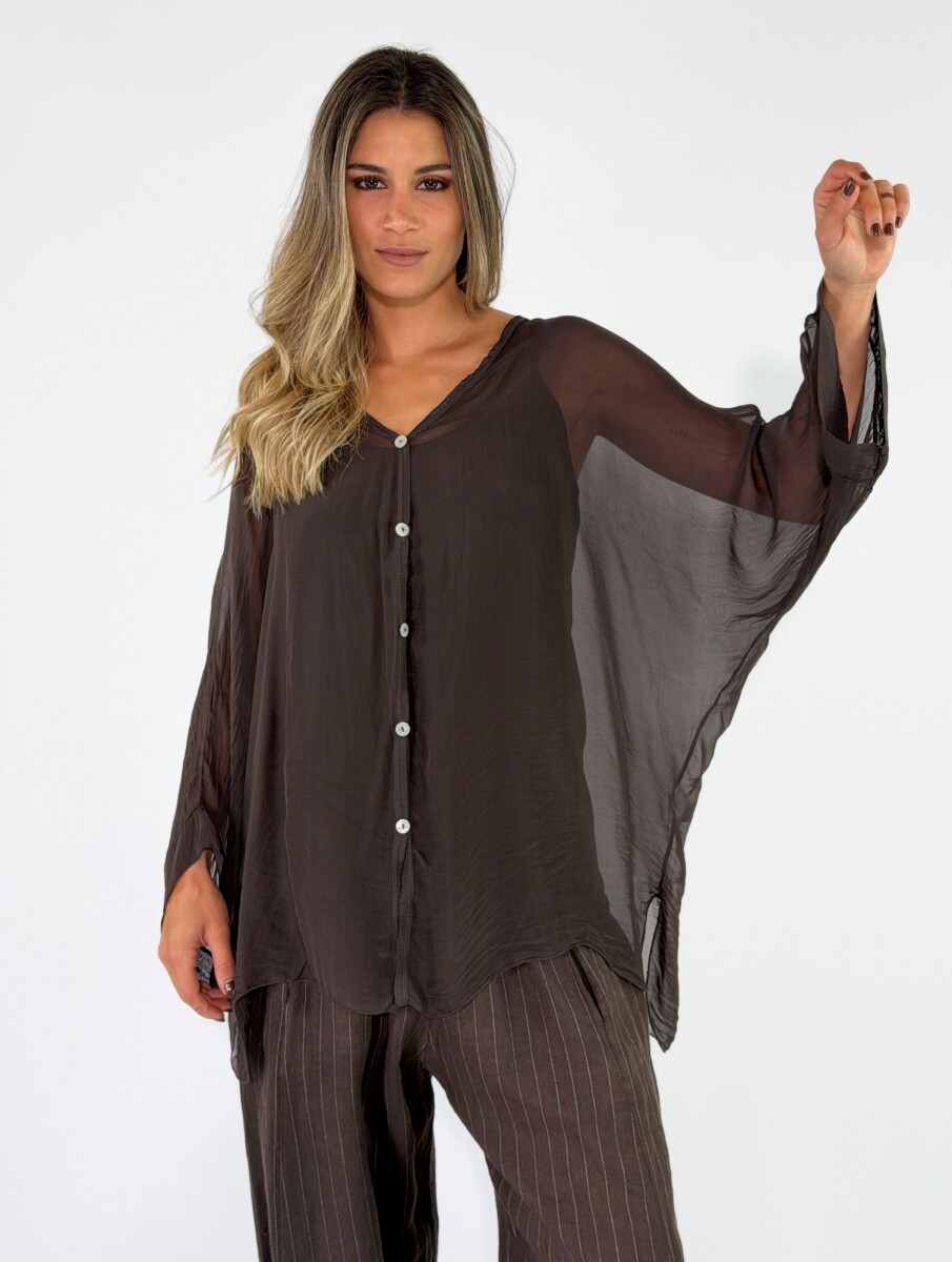 CAMISA MANUS - CHOCOLATE 