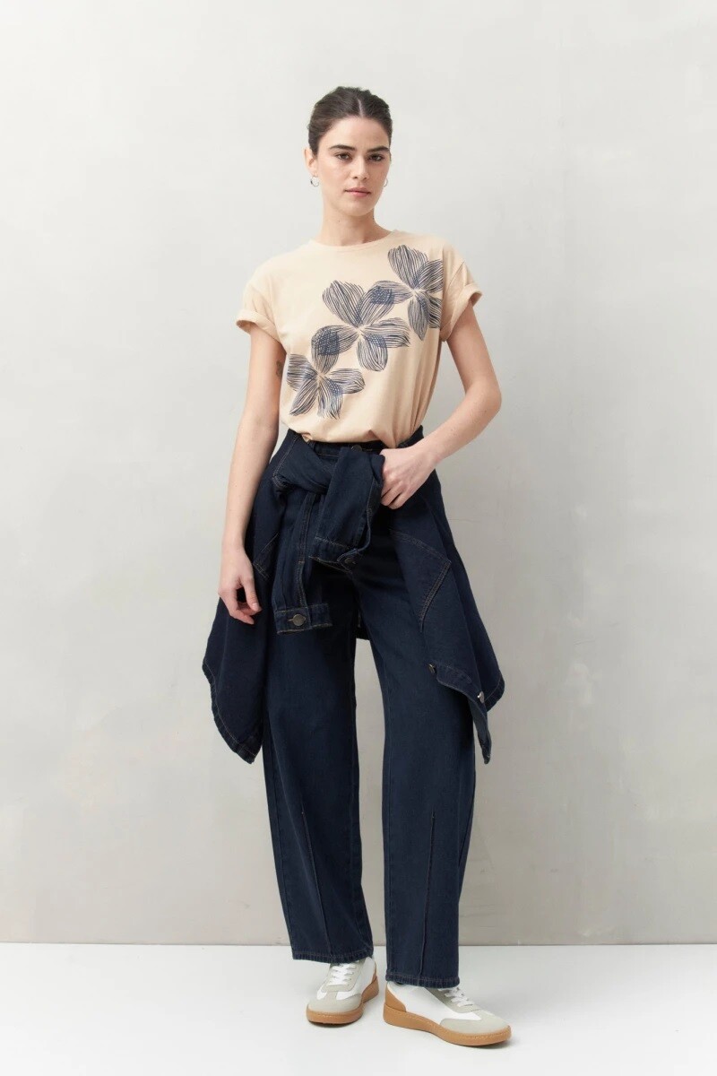 T-SHIRT D.CASSIN COLIRA - BEIGE 