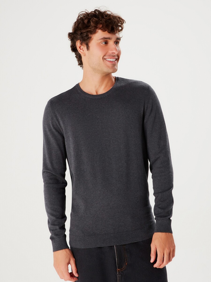 BUZ TEJIDO ESCOTE A LA BASE - GRIS OSCURO 