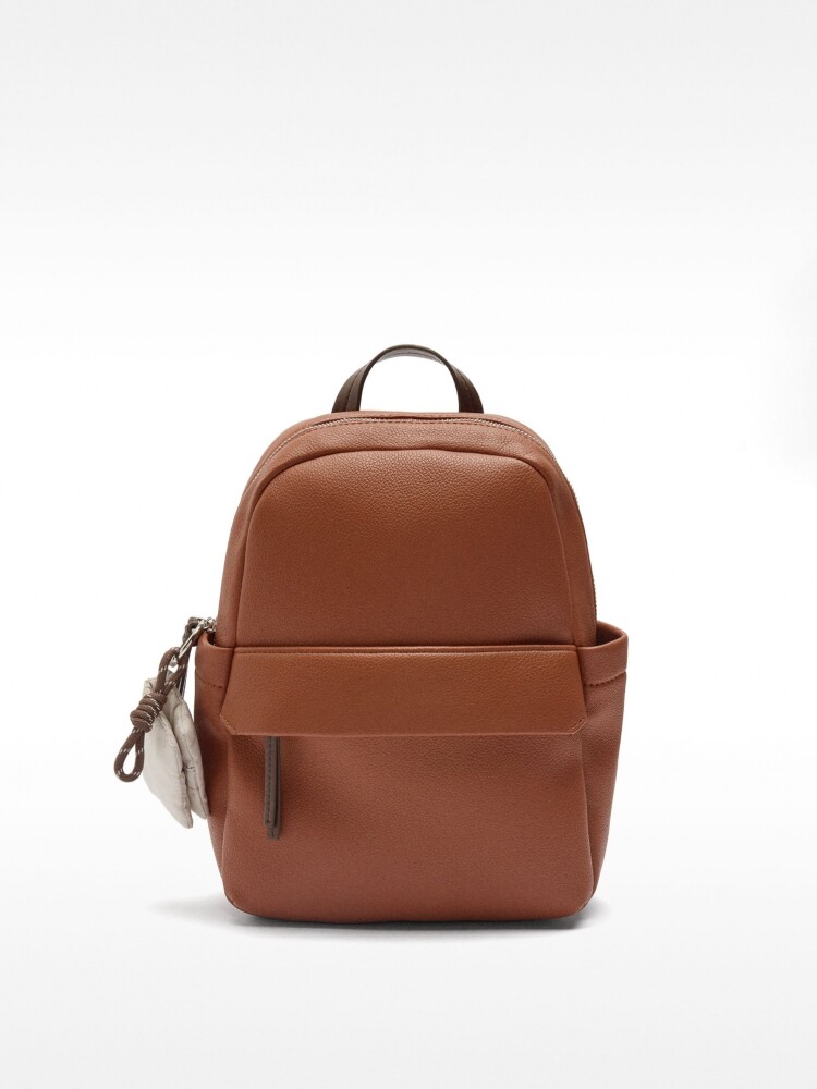 Mochila Básica Con Colgante naranja