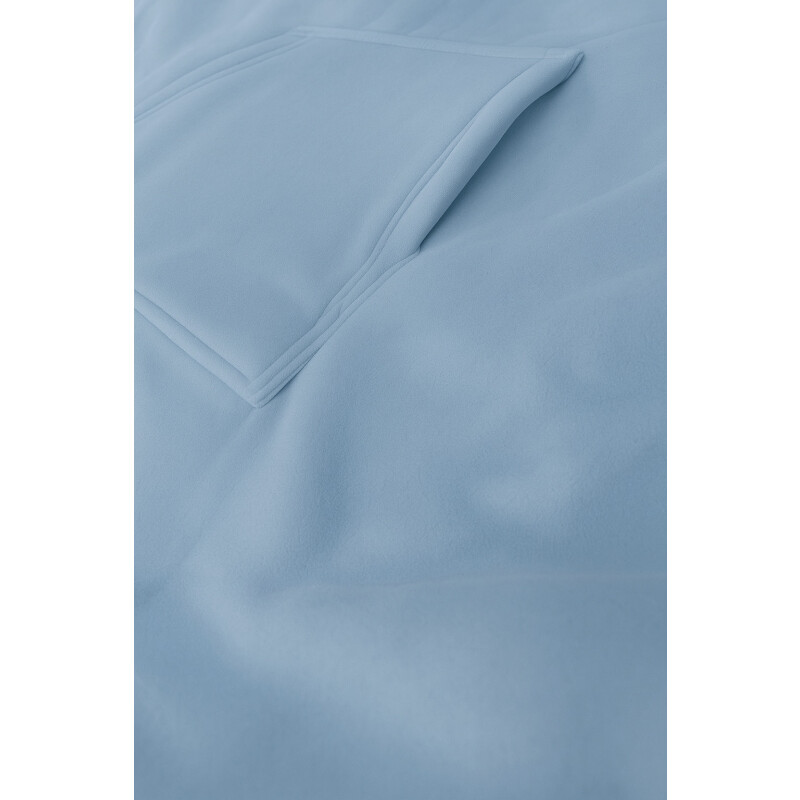 Buzo Manta Con Capucha Polar y Corderito unisex Celeste