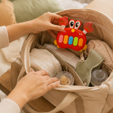 Piano cangrejo con sonidos para niños Rojo