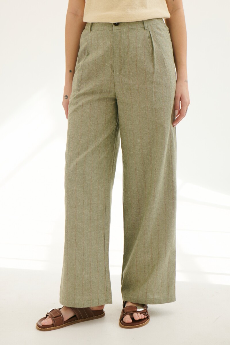 PANTALON LINO TIM VERDE