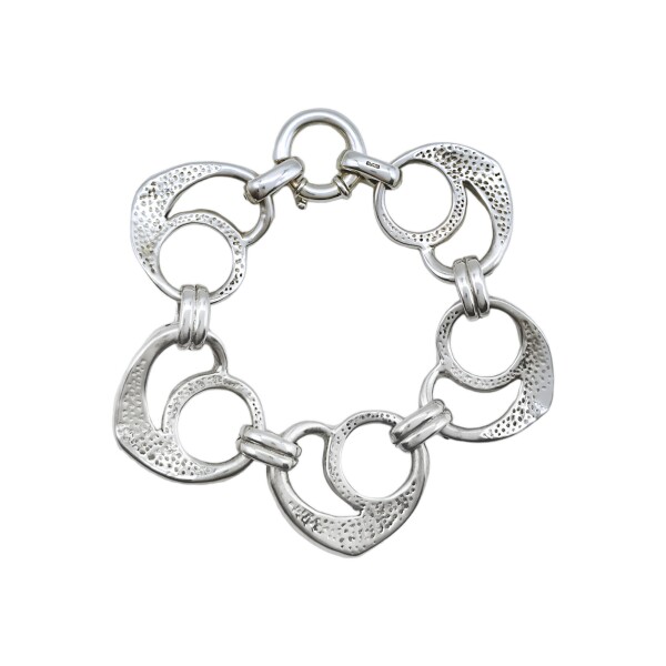 Pulsera Corazónes-Plata 925-Sin piedra-PU3037 sinpiedra