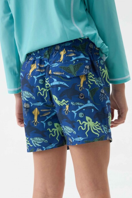 SHORT OLIVER NIÑO ESTAMPADO Pulpo