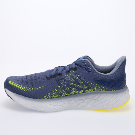Championes de Hombre New Balance Fresh Foam 1080 V12 Azul Piedra - Amarillo