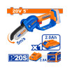 MINI MOTOSIERRA 5" A BAT 20V C/CADENA + VAINA + LLAVE + BAT Mini Motosierra 5" A Bat 20v C/cadena + Vaina + Llave + Bat