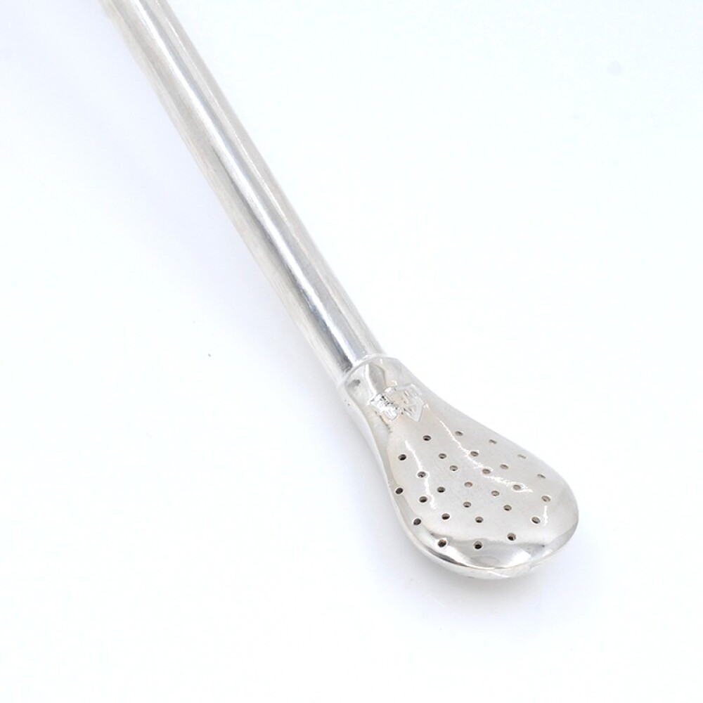 Bombilla plata fina cincelada Bombilla plata fina cincelada