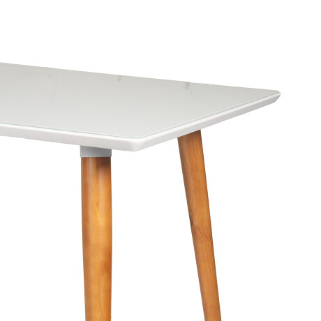 Mesa de Comedor Veneza Blanco y Cedro