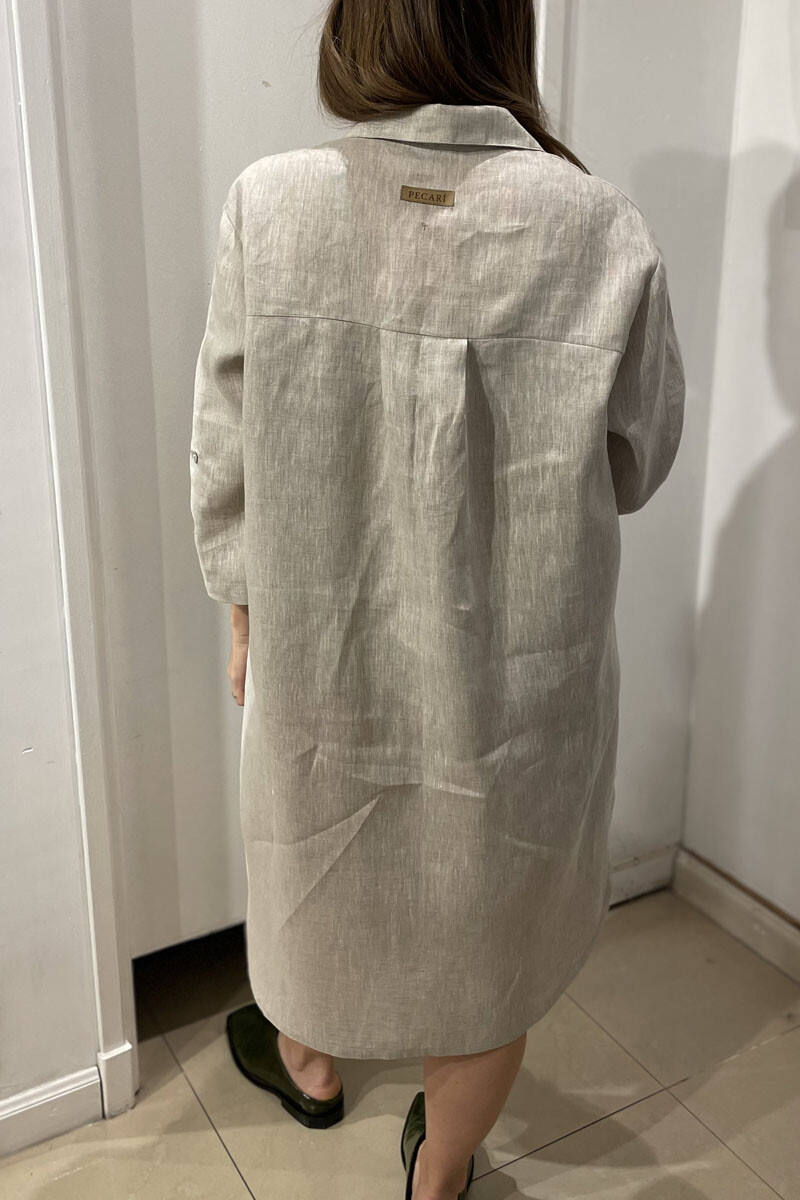 Vestido polonio Beige