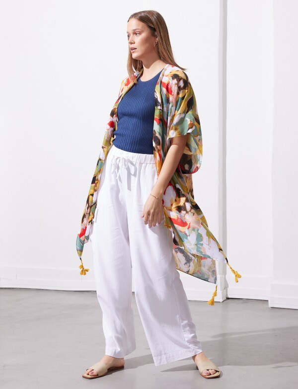 Kimono Printed MULTI/VERDE