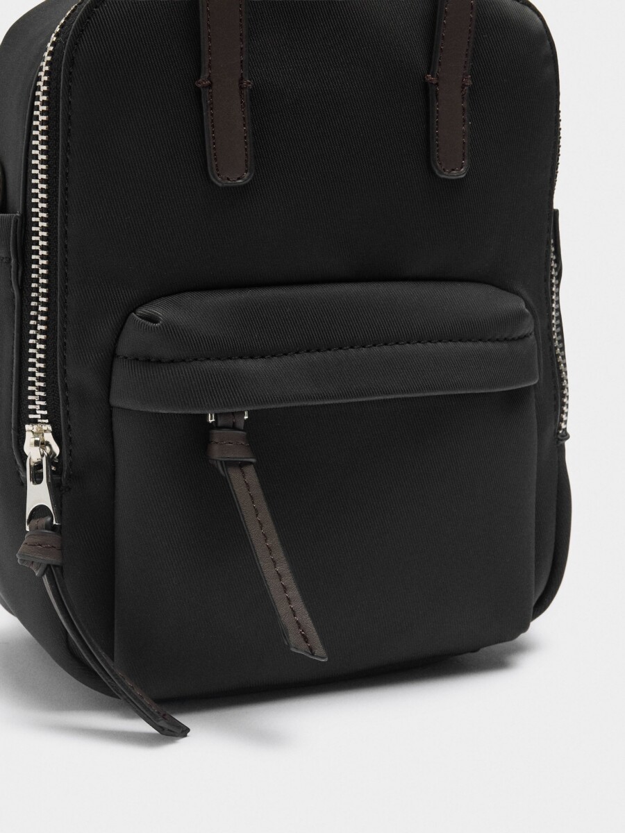 Mochila De Nylon negro
