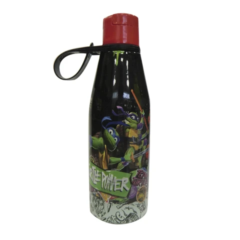 Botella Plástica 530ml Tortugas Ninjas con Agarre U