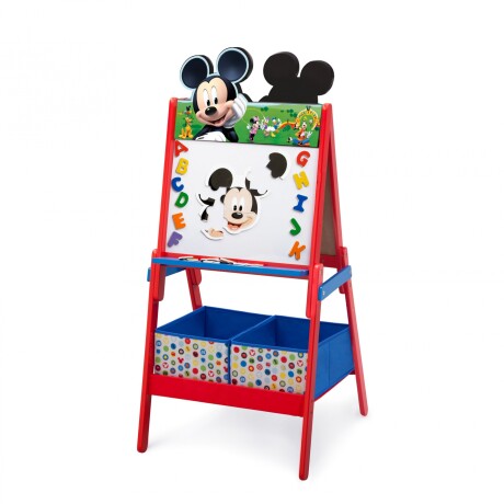 Pizarrón Mickey Mouse Disney Doble Cara con Organizador de Juguetes ROJO