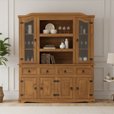 Modular Cristalero 6P4C Línea Naturale Roble