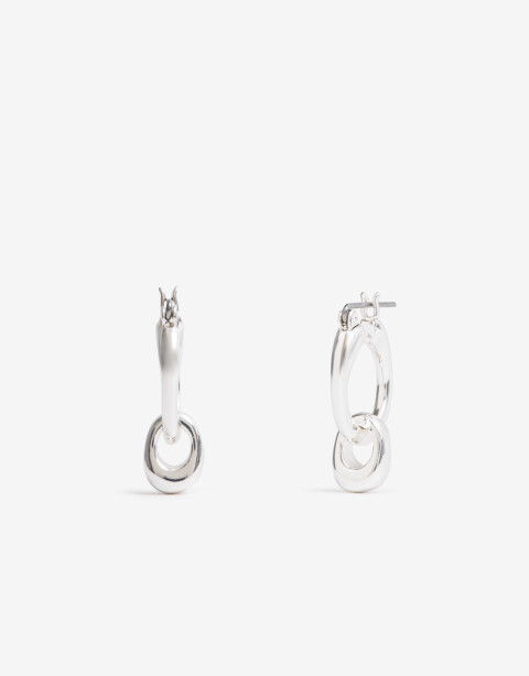 Aros Argollas Metal Argollas De Metal Bañado En Plata - Plateado