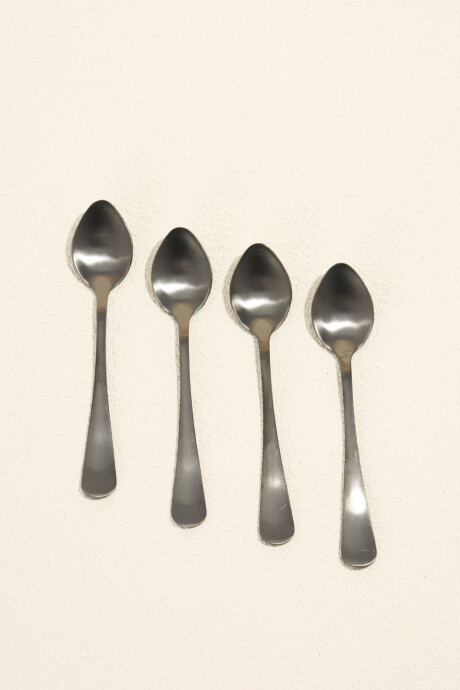 Cuchara Para Café Olivo Set 4 Un. Negro Color Unico