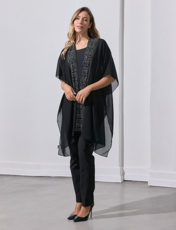 Kimono Noche NEGRO/PLATEADO