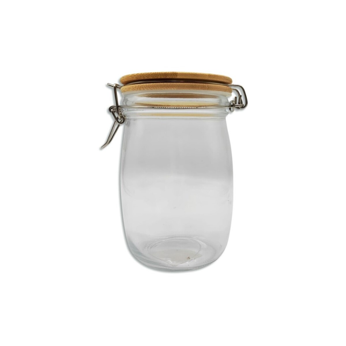 FRASCO DE VIDRIO CON TAPA WOOD 700ML 11X14,5CM - Sin color 
