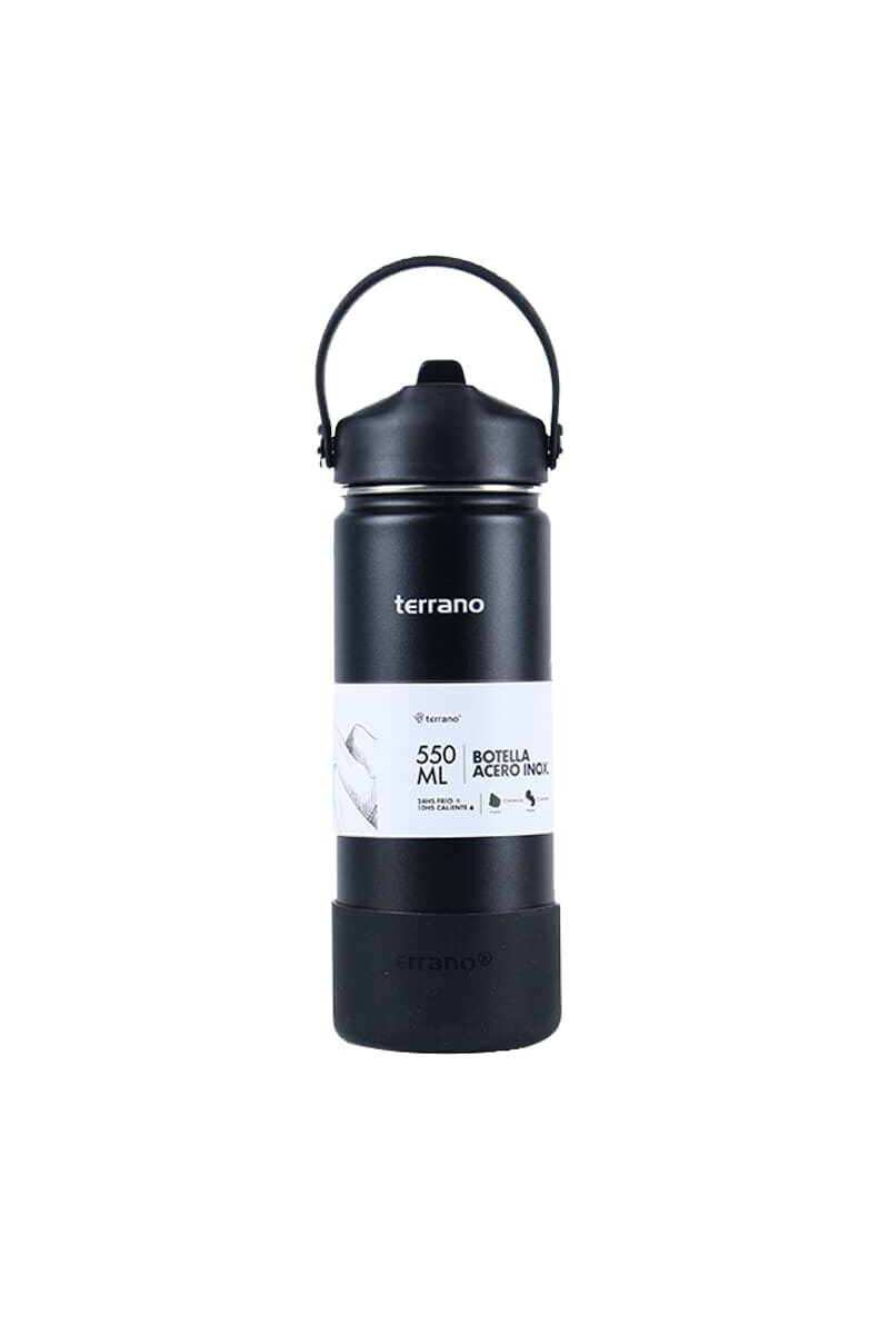 BOTELLA TERRANO 550ML PICO + BOTA NEGRO