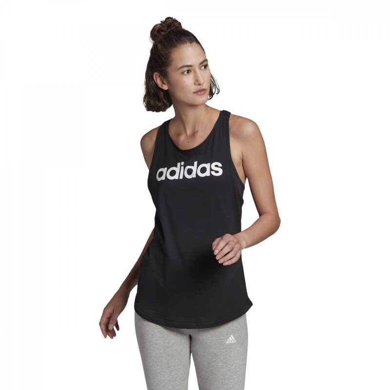 ADIDAS MUSCULOSA de Mujer Negro-blanco