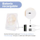 Ventilador plegable inalámbrico blanco