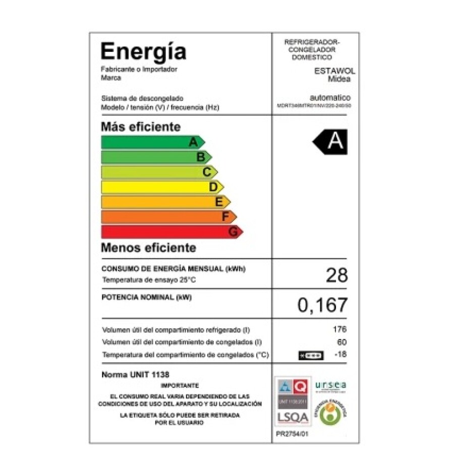 Heladera Inverter 251L Midea MDRT346MTR01INV Heladera Inverter 251L Midea MDRT346MTR01INV