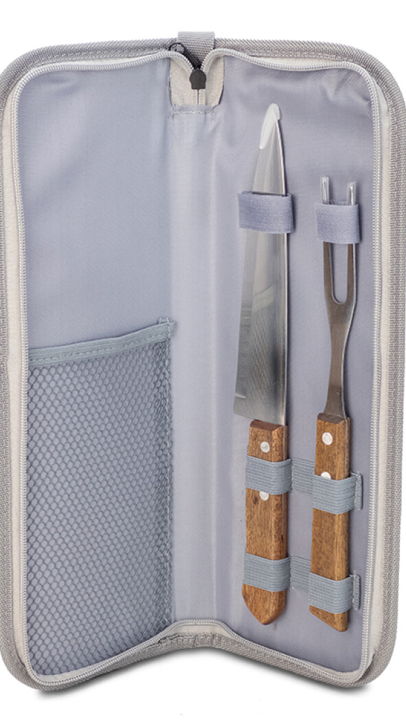 SET BARBACOA DEVON GRIS