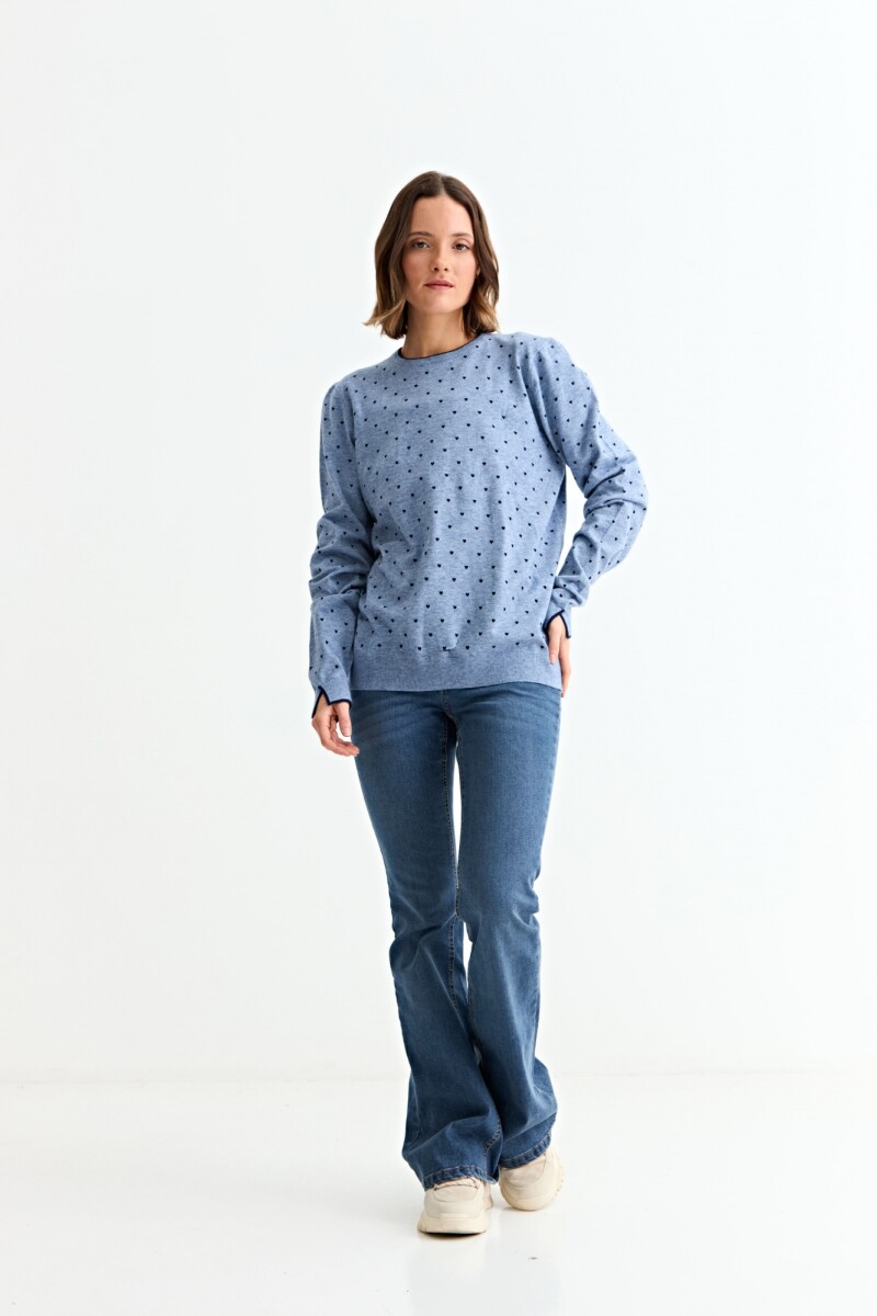 Sweater corazones CELESTE