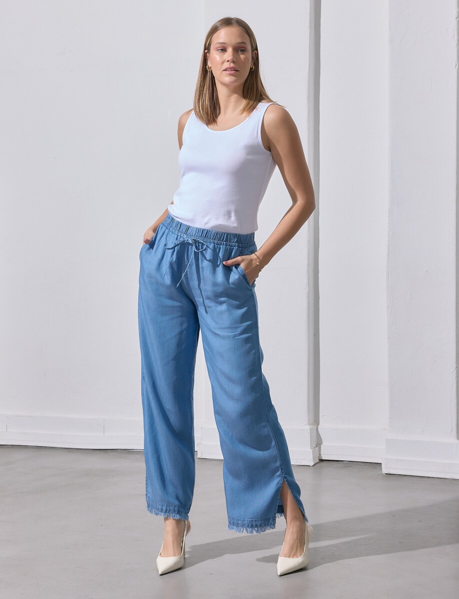 Pantalon Lyocell Wide Leg - Jean 