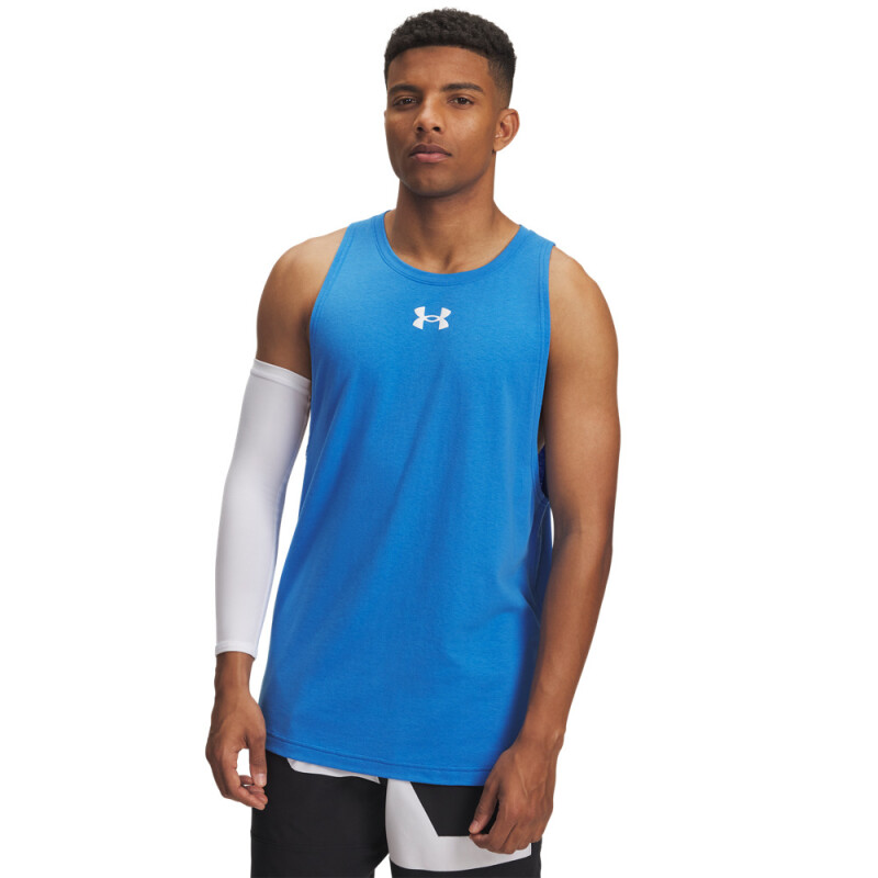 UA BASELINE COTTON TANK-RED BLU-402