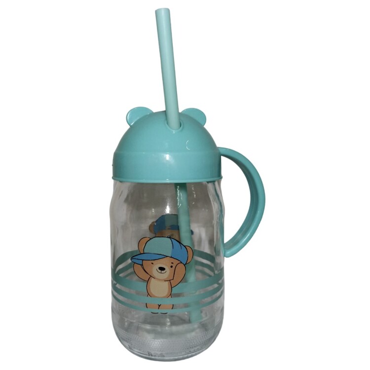 VASO INFANTIL DE VIDRIO 370ml MULTICOLOR