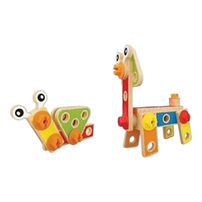 Set de Construcción Mecano en Madera 42 Piezas Hape Set de Construcción Mecano en Madera 42 Piezas Hape