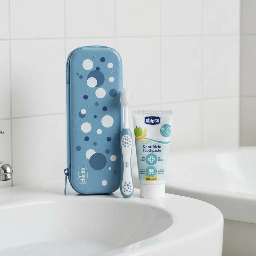 Set dental 6-36m CHICCO nuevo modelo celeste
