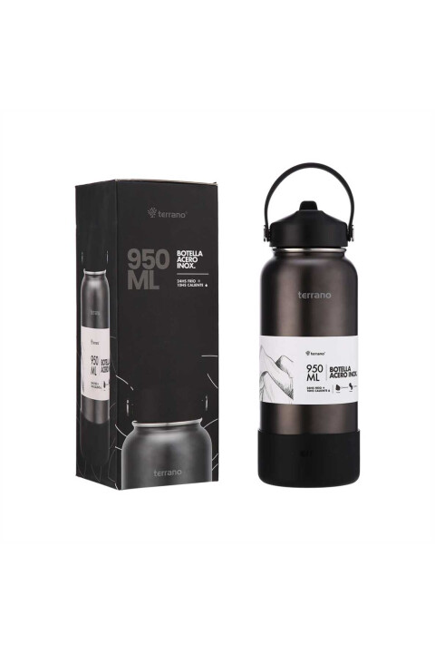 BOTELLA TÉRMICA TERRANO 950ML TERRANO - BOT TER 950ML BOTA+PICO NEGRO METAL RT