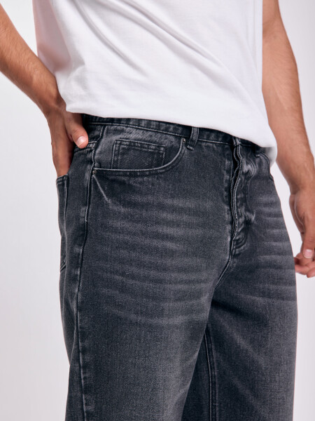 Pantalón jean ancho Gris Oscuro