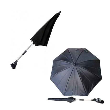 Paraguas Sombrilla para Cochecito Gris Melange NEGRO