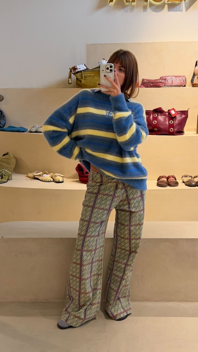 Pantalon Blaze - Amarillo y petroleo 