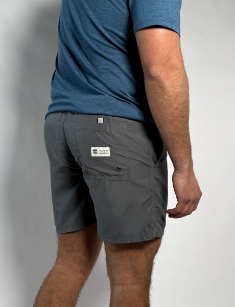 Short de baño liso Salvo Gris