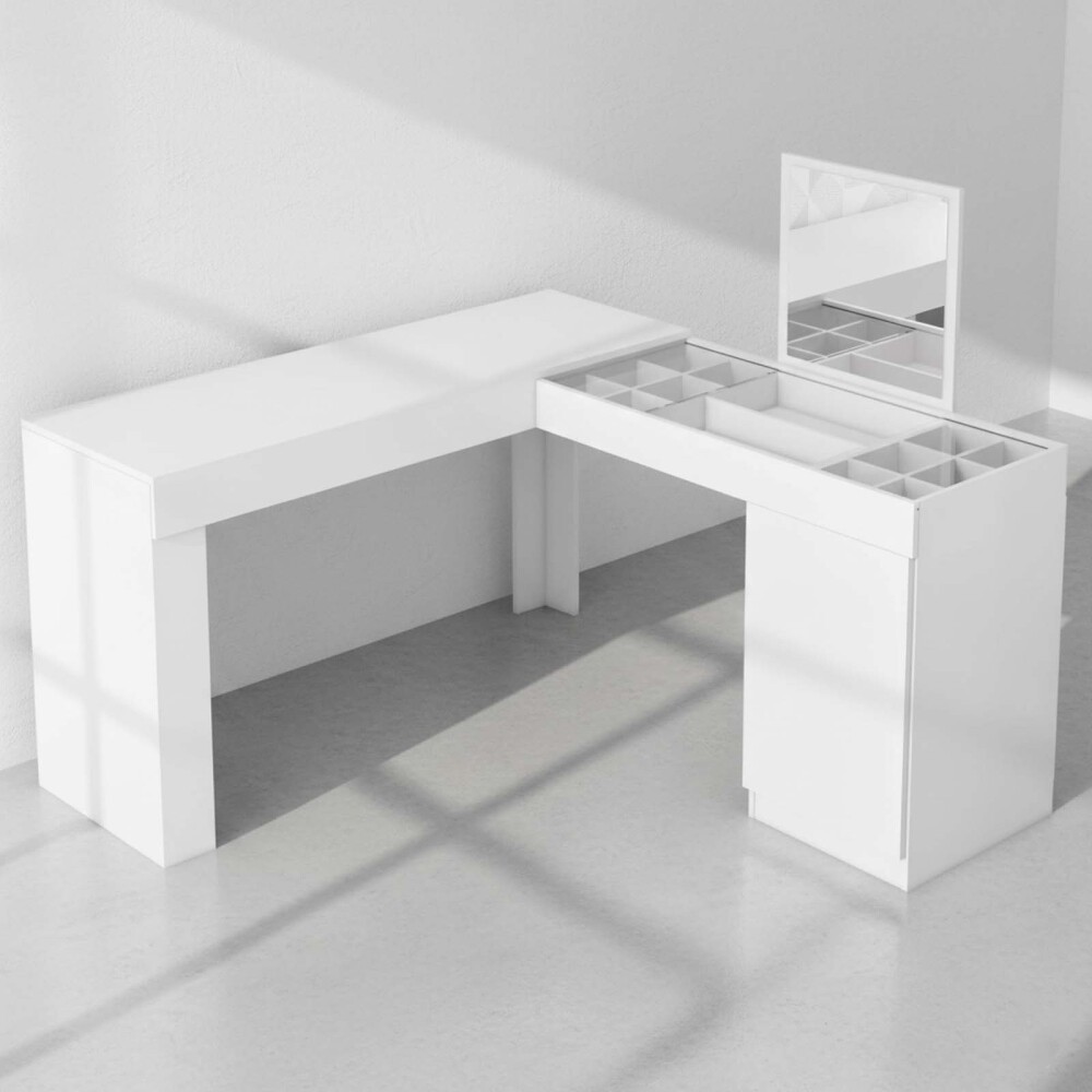 TOCADOR MDP BLANCO CRYSTAL