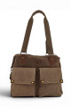 Morral de lona vintage Marrón