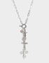 Collares Cortos Religioso Collares Largo Multi Dijes - Plateado