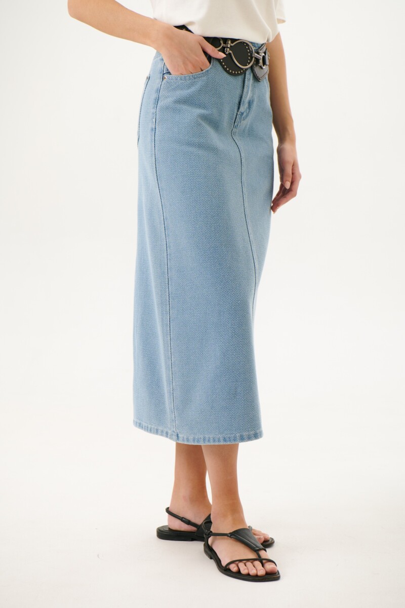 FALDA FIT JEAN AZUL