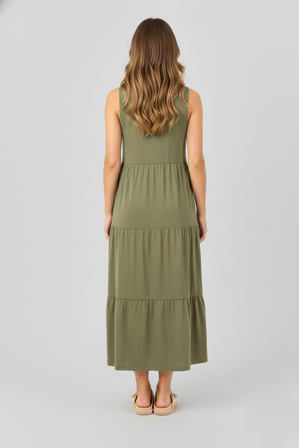 Vestido Cincelyv Verde Oliva