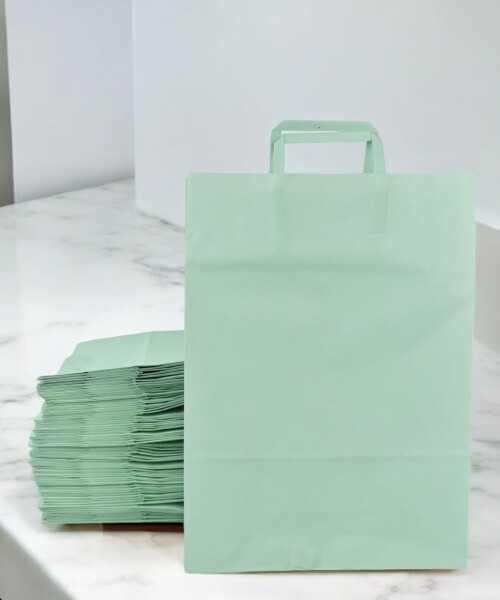 Pack x 50 - bolsa lisa 30x12x41 cm. PASTEL AQUA
